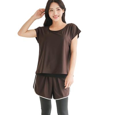 APRAL Tankini Swimsuit with Padded and Shorts UV Women's Figure-Flatting T-Shirt, Leggings, (2-Piece Set) [UPF50+ Protection] [ZC8056] (JP, Alphabet,