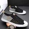Summer Men Canvas Shoes Breathable Casual Low-Top Sneakers Soft Sole Flat Shoes Trendy Sports Footwear for Teens Boys