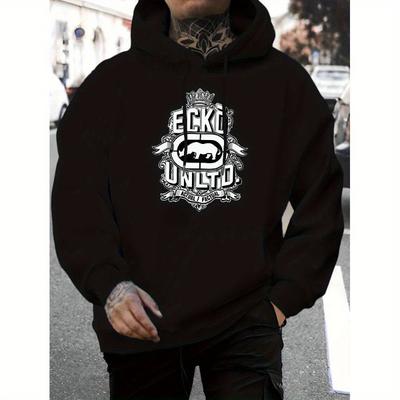 Ideal for Classic Casual & Daily Wear, Ribbed Cuffs & Drawstring Hood, Men's Hooded Sweatshirt