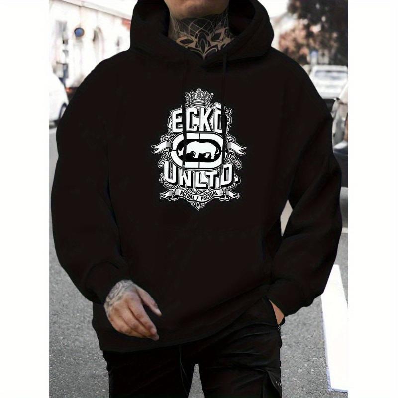 

Идеально для классического повседневного ношения, ребристые манжеты и капюшон на шнурке, мужская толстовка с капюшоном XXL чёрный