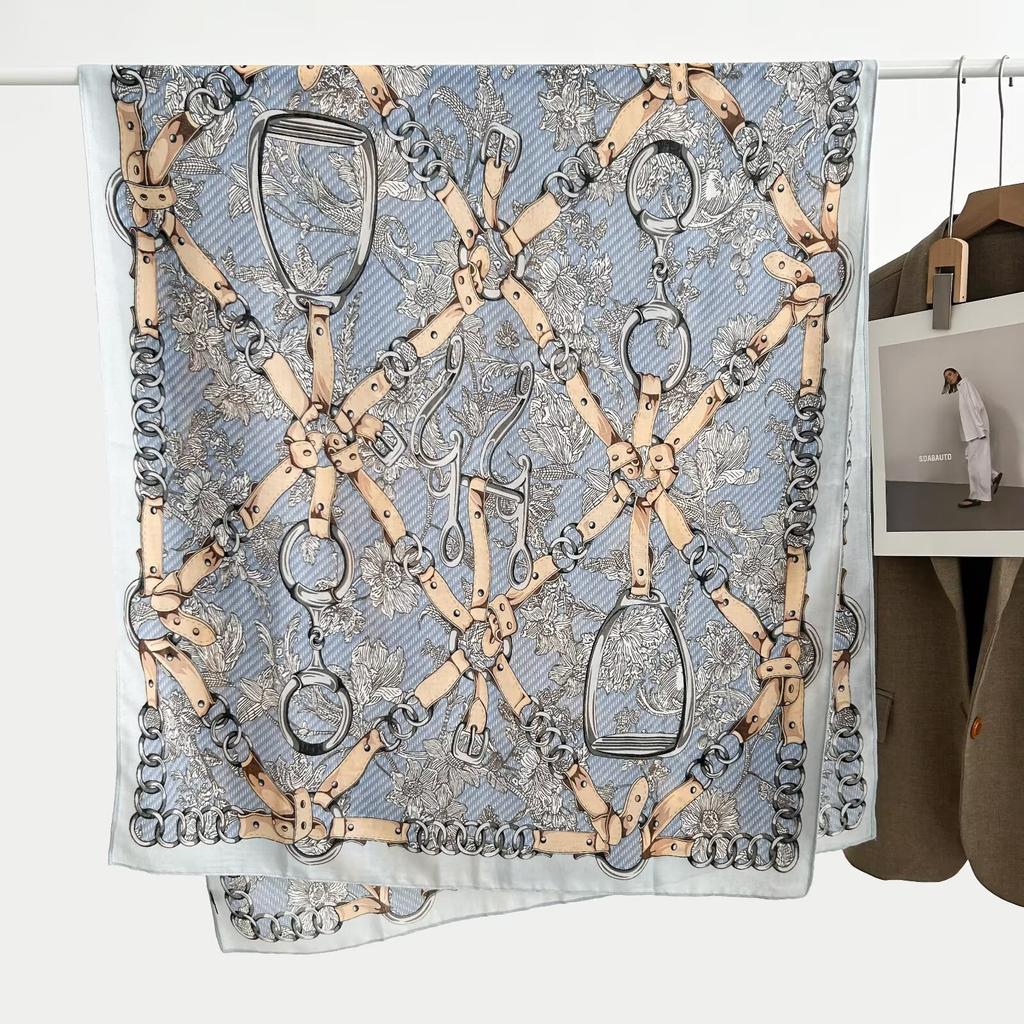 Korean Version Spring and Summer New Cotton and Linen Yarn Thin Silky Shawl Travel Sun Protection Beach Towel Women's Scarf Silk Scarf
