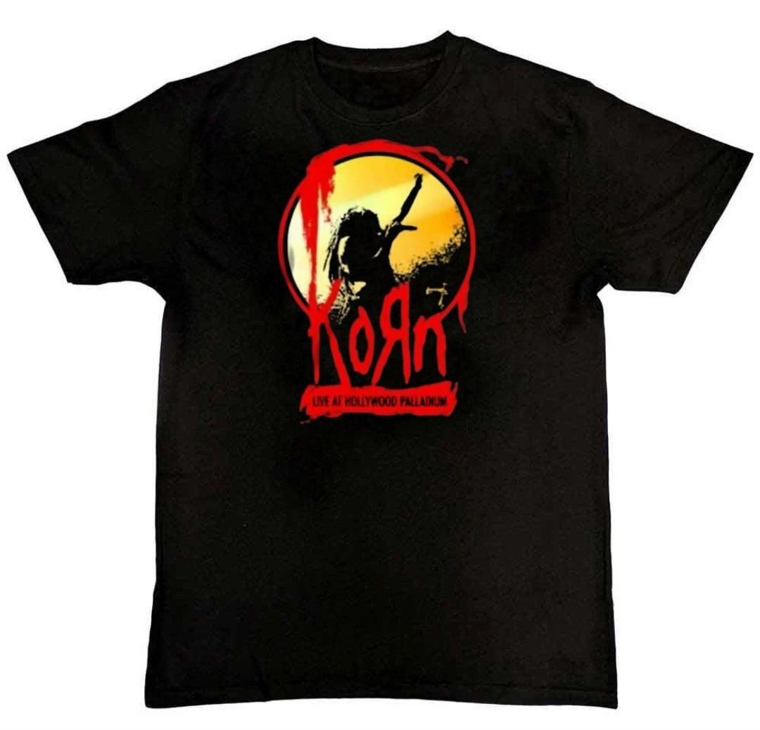 Korn Stage Band Music Graphic Print Mens T-Shirt S