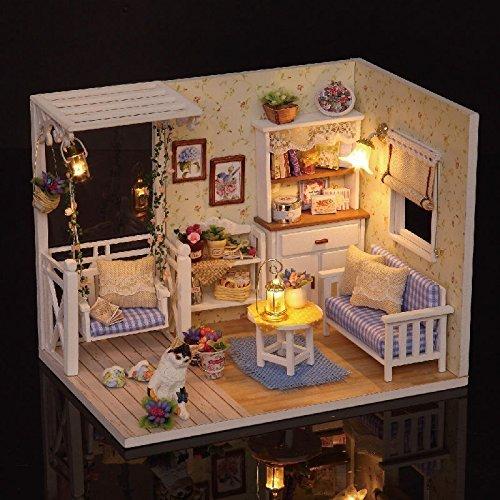 Fun2U DIY Dollhouse Handmade Kit Set Kitten Story for Beginners