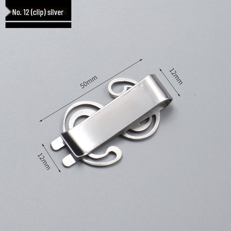 Retro Pen Clip Bill Notebook Accessory - Multi-purpose Stationery Office Supplies with Custom Logo Print