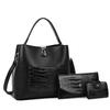 Three-piece Bucket Bag for Women's Large Capacity Spring New Crossbody Bag Fashionable Commuter One-shoulder Handbag Fashion