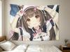 1Pc Nekopara Anime Decor Tapestry Chocola Cat Girl Themed Wall Hanging Decorative Wall Cloth Cute Cat Ear Maid Character Design