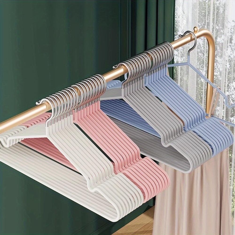 Heavy Duty Metal Clothes Hangers 20 Pack, Anti-Slip Space Saving Coat Hangers for Closet, Garage, Boutique & Household Storage