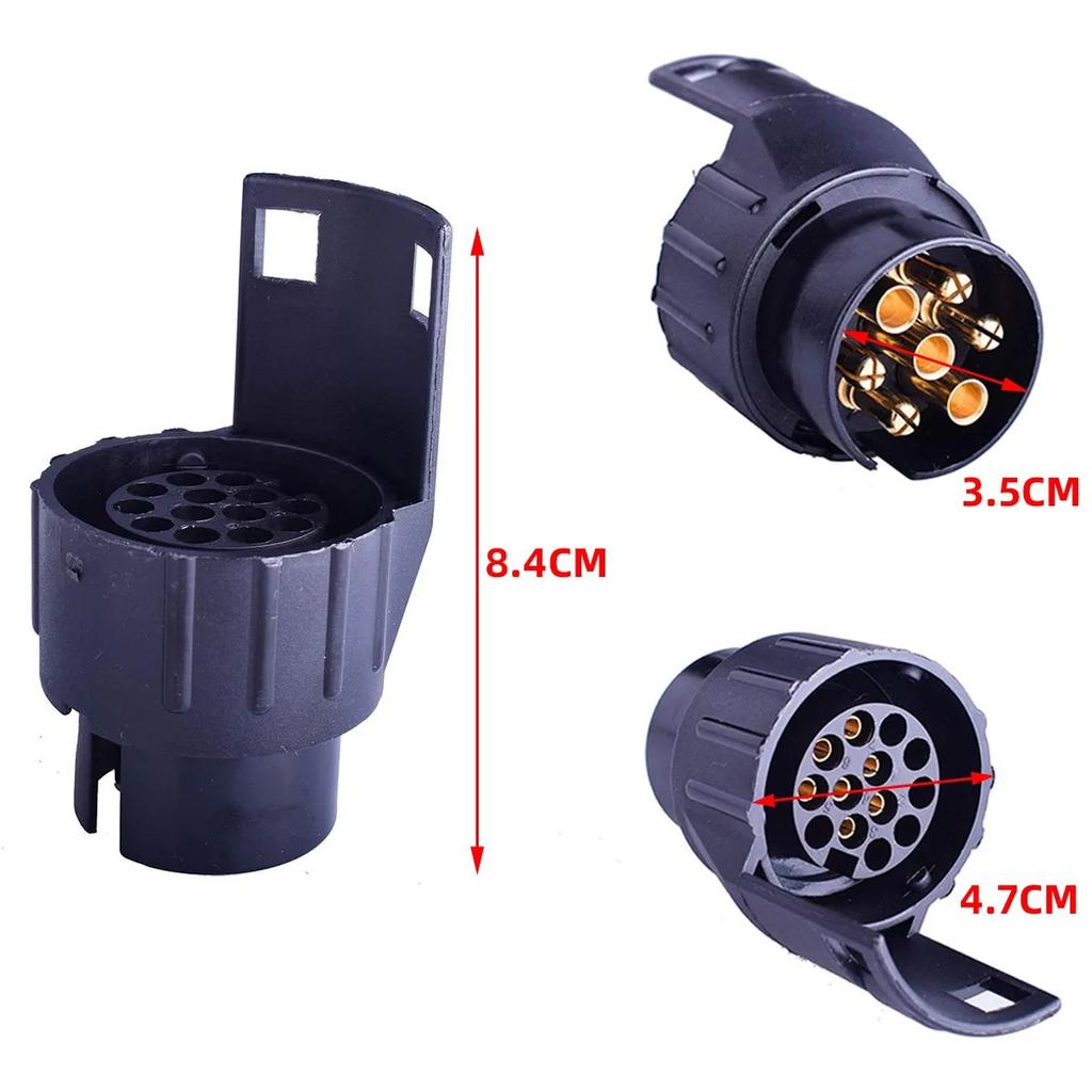 7-13 pin plug trailer electric adapter towing rod towing socket