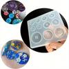 White Silicone Button Mold 5 Pcs for Epoxy Resin Crafts DIY Jewelry Making Durable Decorative Buttons Versatile Designs