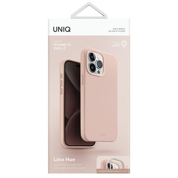 Uniq Etui Lino Hue Iphone 15 Pro Max6.7 Magclick Charging Różowy/Blush Pink