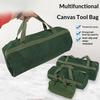 Thick Canvas Tool Storage Bag Portable Wear Resistant Hardware Organizer for Plumbing Repair Job Site Use 1PC
