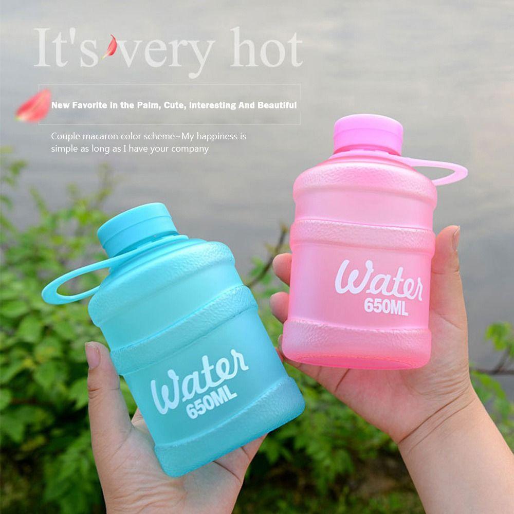 Fruit Tea 650ml Bucket Cup Drop Resistant Leak-proof Plastic Cup Creative Design Mini Size Water Bottle School