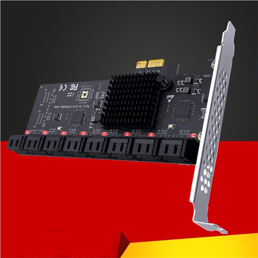 For Chia Mining 16 Ports SATA 3.0 6Gb To PCI Express Controller Card