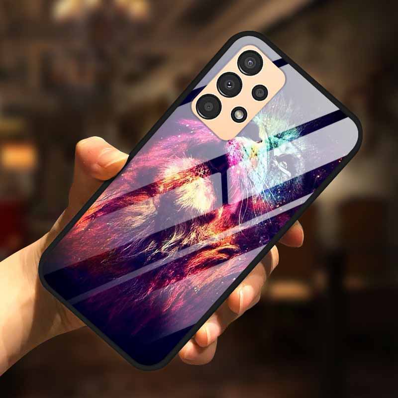 For Samsung A13 Case A23 A52 A72 4G M52 A52S 5G Luxury Tempered Glass Hard Back Cover for Samsung Galaxy A13 4G Phone Cases Capa