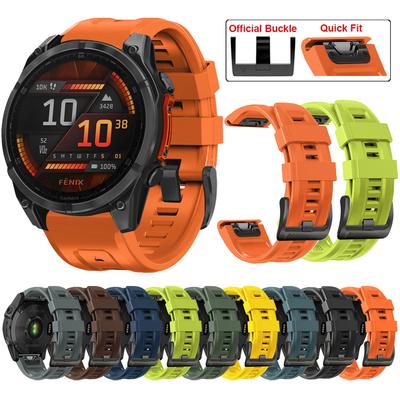 QuickFit 22mm 26mm Silikonarmband für Garmin Fenix 8 E 7 7X 6 6X Pro/Epix Pro Gen 2 47mm 51mm 5XPlus Enduro 3 Tactix 7 Uhrenarmband