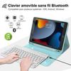 Keyboard Case for iPad A16 (11 ") / iPad 10 2022 (10.9") Blue PU Leather with Keyboard + Mouse + Stylus