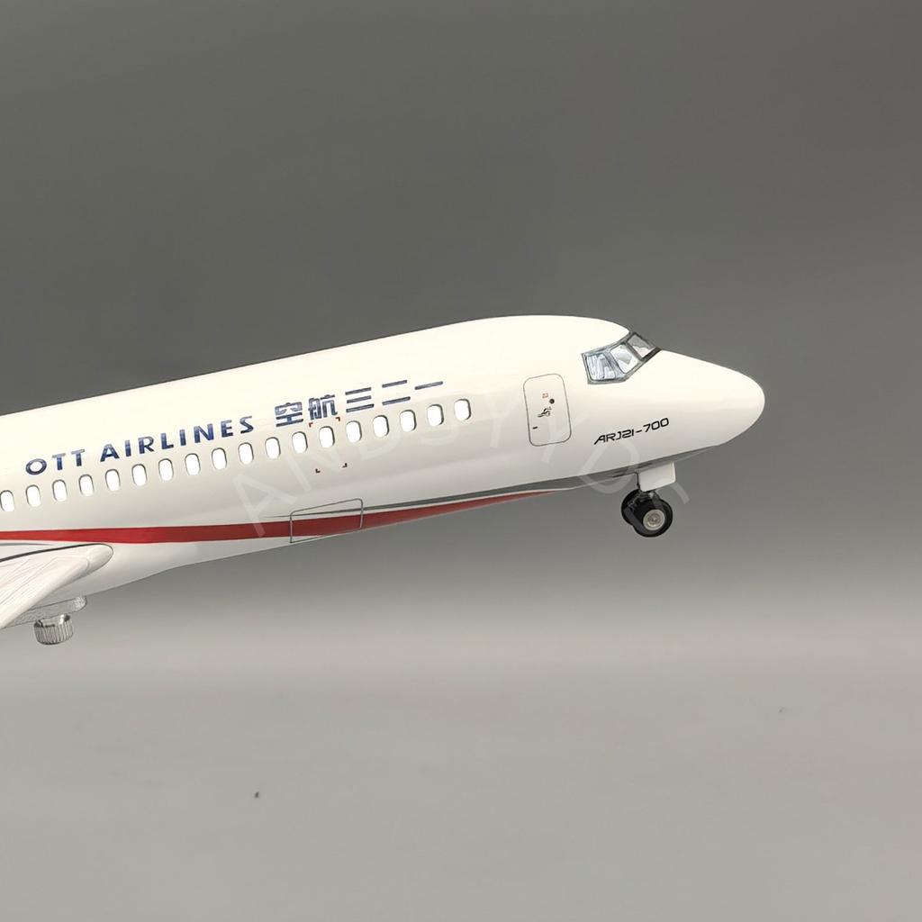 34cm Plane Model 1:100 Scale OTT Airlines C909 Aircraft Model Simulation Resin Diecast Aviation Models With Landing Gear Collect