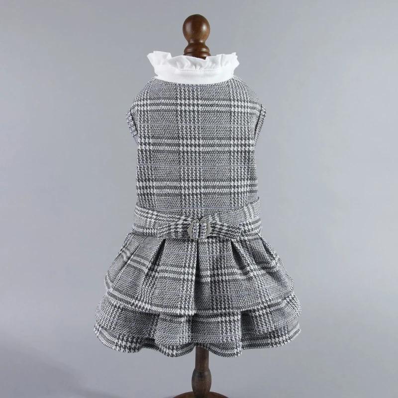 

Spring Summer Dog Wedding Dress Cat Pomeranian Maltese Poodle Bichon Frise Schnauzer Dog Clothes Pet Clothing Costume Dresses S серый