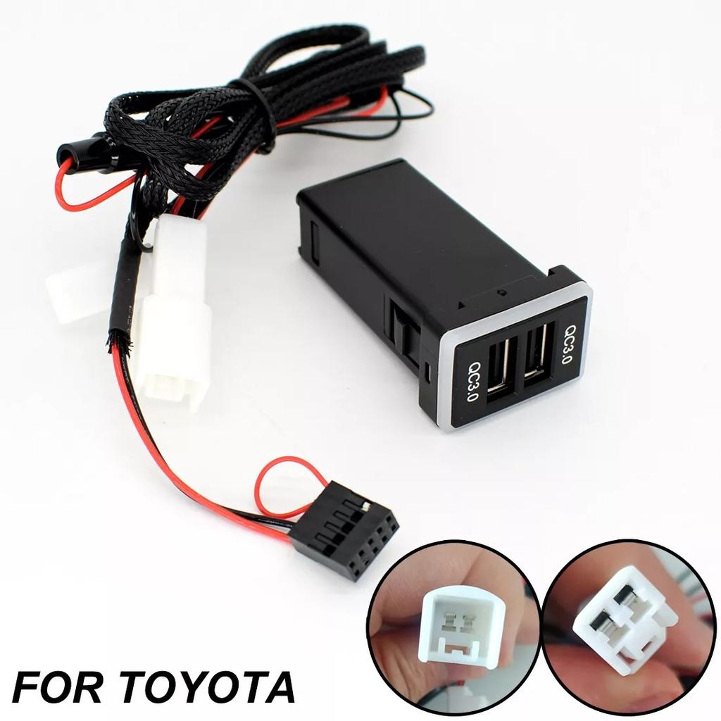Pentru încărcător rapid Toyota Car Dual 2 USB QC3.0 adaptor de alimentare priză 12V