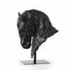 Horse sculpture with metal stand, modern made of resin