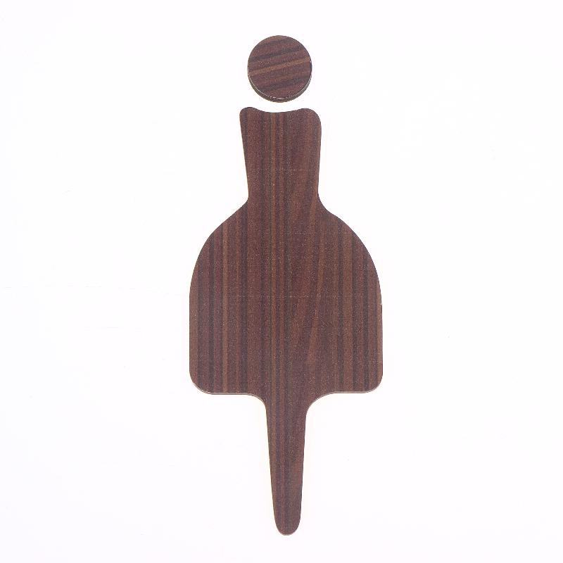 Bathroom Door Sign - Unisex Wooden Wall Decor With Male & Female Figures Frameless Design For Home & Office,Bathroom Decor