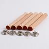 10Pcs 6mm 8mm 10mm 15mm Cylindrical Wooden Candles Wick With Sustainer Tab DIY Candle Making Supplies Handmade Soy Wax Wick