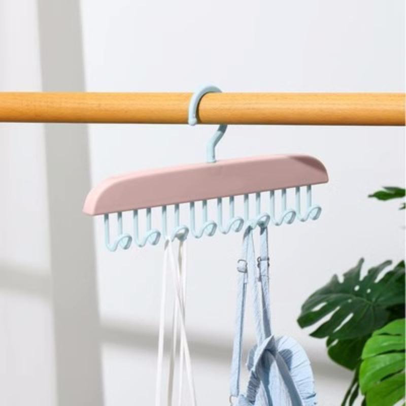 

Wavy Clothes Hanger Good Load Bearing Capacity Stay Organized Space Saving Bra Hangers Multifunctional For Student Dormitories розовый