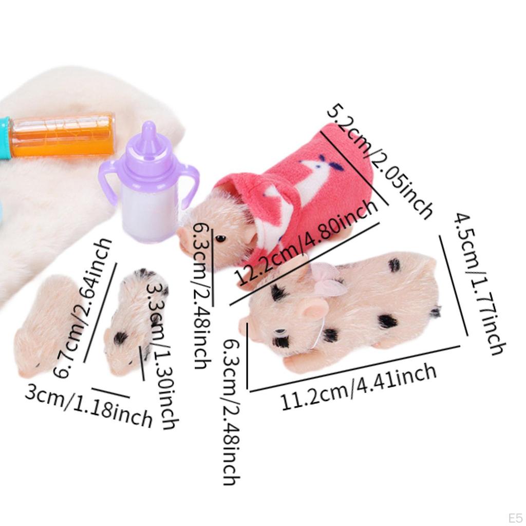 -Pig Set, Pig Toy Miniature Mini Piggy for Boys And Girls