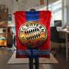 1PC Custom Name Bayern Munich Patterned Flannel Blanket Suitable For All Seasons for Home Decor Warmth and Comfort Gifts Holiday Present