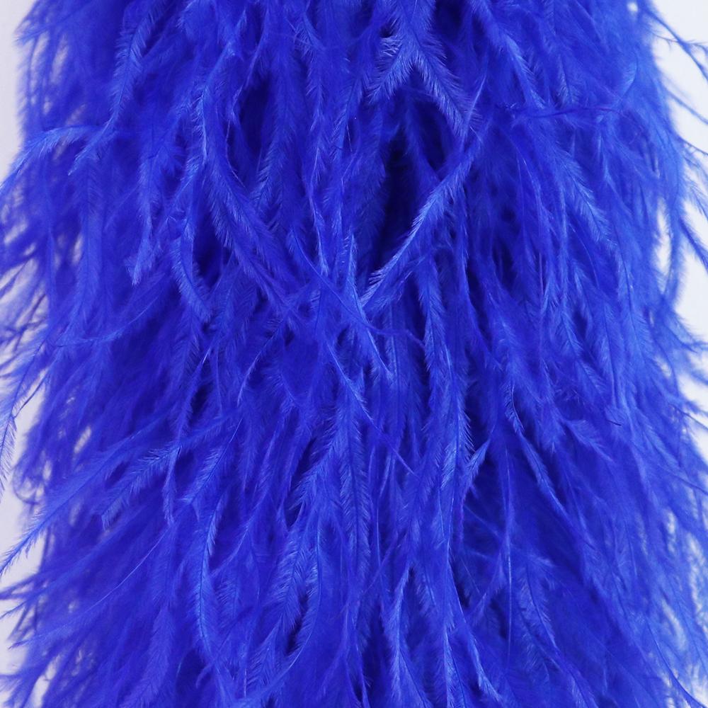 2 Meters Natural Ostrich Feather Boa 6ply Ostrich Feathers Trim Shawl Dyed Various Party Clothing Decoration Plume Scarf
