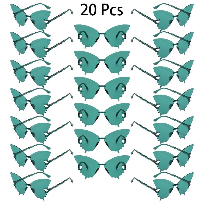20 Pcs Rimless Butterfly Shaped Sunglasses Women  New In Fashion Multicolor Decor Sun Glasses Trendy Stylish Lady Shades