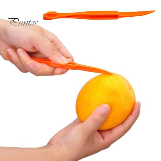 4-teiliges Hand-Orangenschäler-Werkzeug, problemloser Zitrusschalenschneider, einfacher Obstschneider, Zitronenschalenentferner, Küchenhelfer