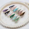 3Pcs, Faceted Natural Stone Crystal Lapis Lazuli Amethyst Gemstone Pendant, Boho Handmade Long Water Drop Charms for Jewelry Making DIY Crafts 13×35mm