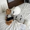 Breathable Pet Striped Short Sleeve Soft Pet Skirt Pet Clothes Pet Princess Dress  Summer