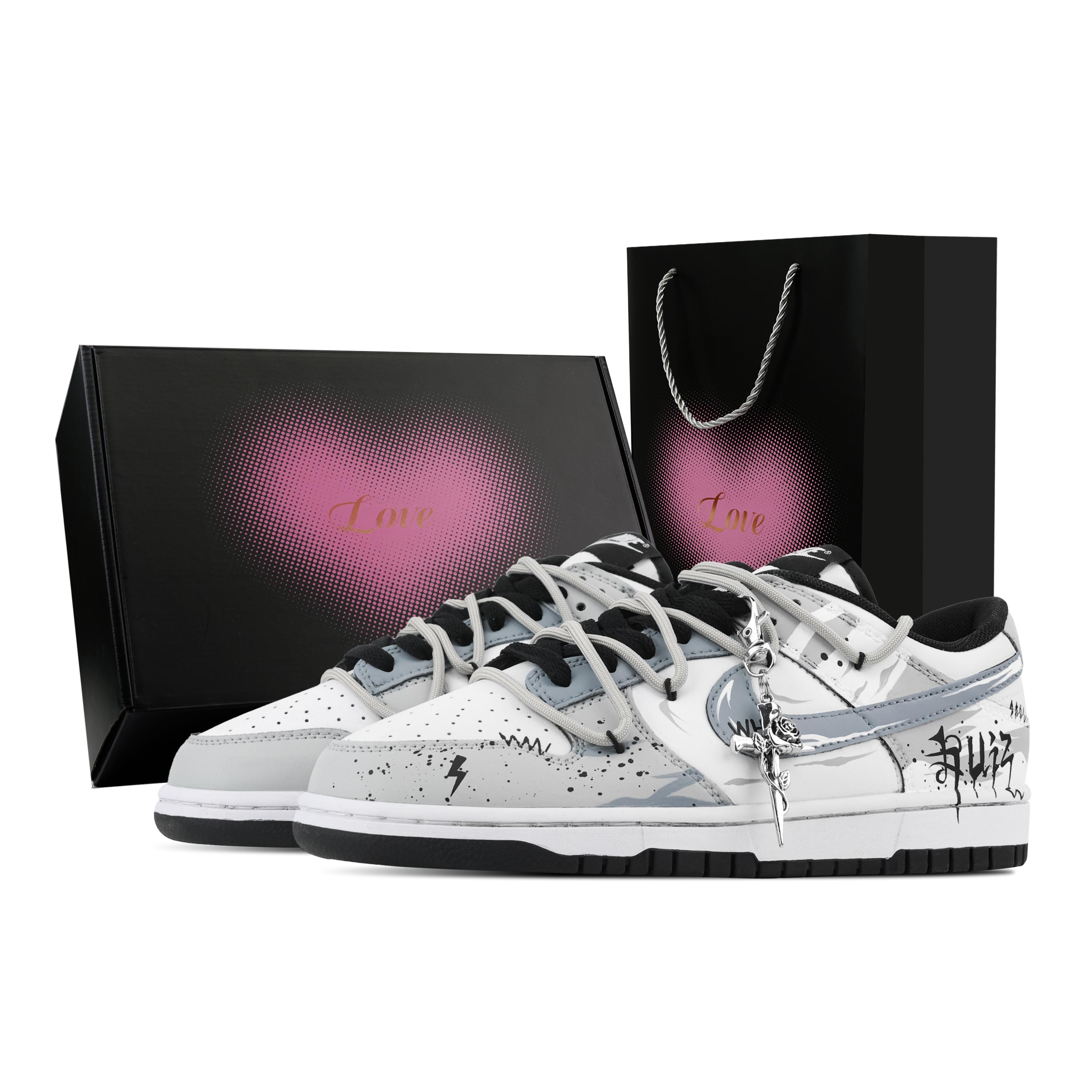 

Nike Dunk Gothic Crumble, Heart Box Abrasion Resistant Low top Skateboard Shoes Unisex Gray Blue DD1391-100(Team773--) 38.5