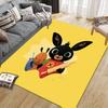 Bing Flannel Pattern Square Carpet,Area Rug,Carpet Rug for Living Room Bedroom Sofa Playroom Decor,Non-slip Floor Mat