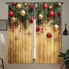 Christmas Silver Balloon Print Curtains   Christmas Decorations   Bedroom and Living Room   Home Decoration   Room Decoration