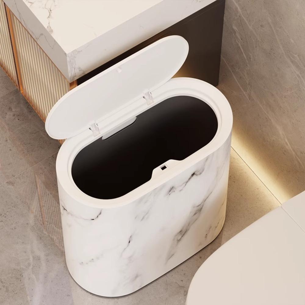 with Lids Garbage Bin Narrow Toilet Trash Bin New Bathroom Trashcans  for Home Indoor Hotel
