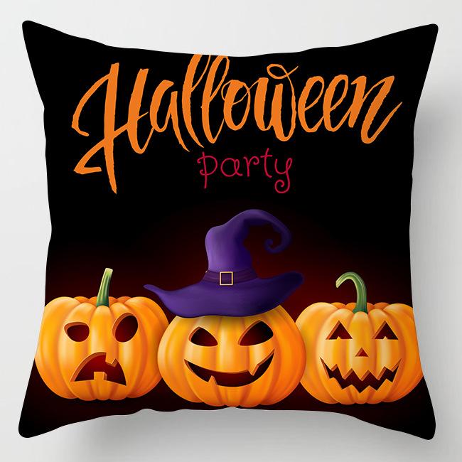 Nový Halloweenský povlak na polštář s dýní Domácí dekorace Povlak na polštář
