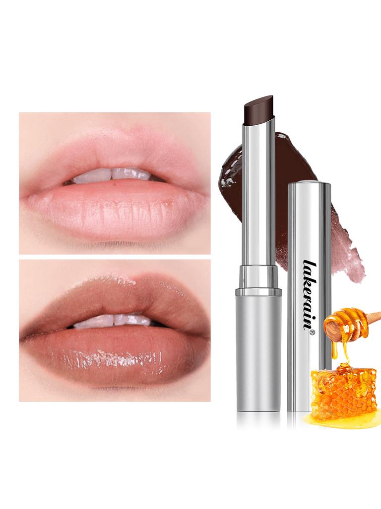 1pc Deep Honey Color Lipstick. Reduces Lip Lines, Prevents Peeling And Cracking. Moisturizing And No