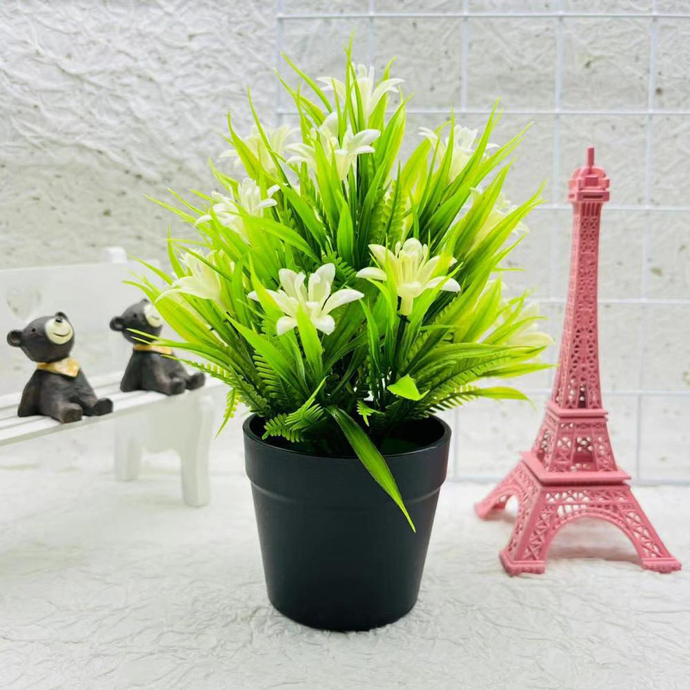 

Искусственная орхидея Маленькое растение Пластиковое растение в горшке Оформление окна Для декора Отель белый