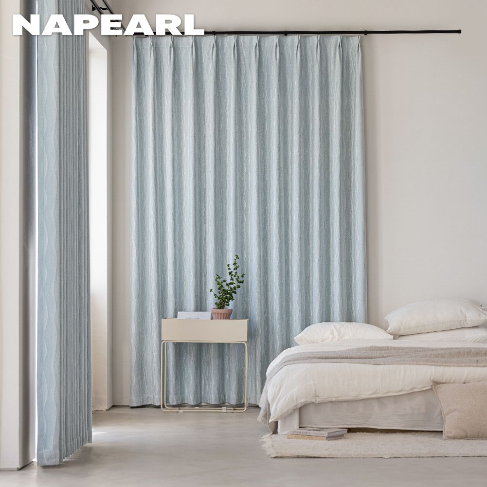 1 Stück NAPEARL Eleganter einfarbiger Verdunkelungsvorhang beidseitiger Chenille-Jacquard dicke Vorhänge für Schlafzimmer Wohnzimmer Balkonfenster für Heimdekoration