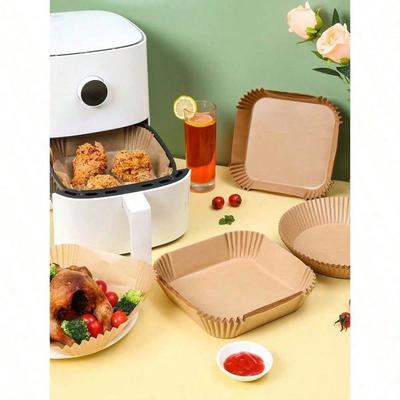100pcs Paper Air Fryer Liners, Non-Stick Baking Paper, Compatible With Most Air Fryers Air Fryer