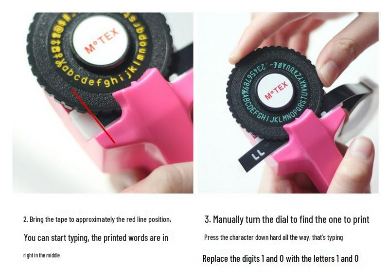 Mini Manual Embossed Label Printer - Korean Motex Style