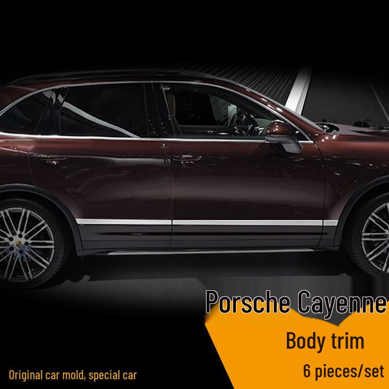Porsche Cayenne Stainless Steel Rear Trunk Anti-Collision Trim Strip