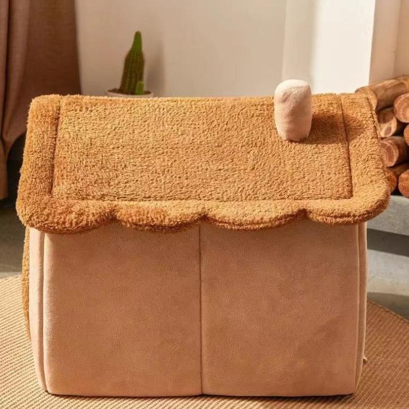 Falthäuser Abnehmbares Waschbares Katzenhaus Welpenhöhle Sofa Vier Jahreszeiten Allgemein Kann Haustierbedarf für Mittelgroßes Haustier Winter