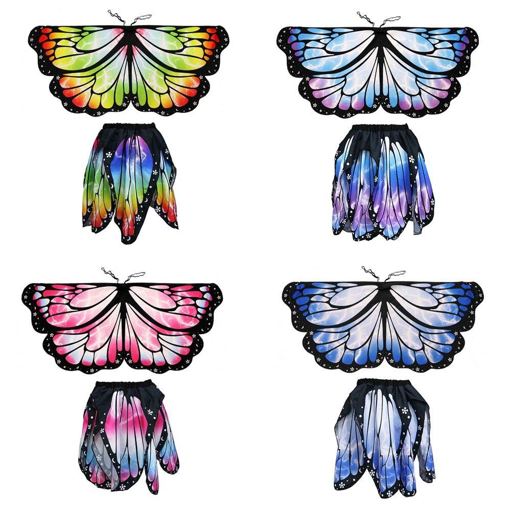Costume Butterfly Cape Dressing Up Wing Cloak Cute Scarves & Wraps  Kids