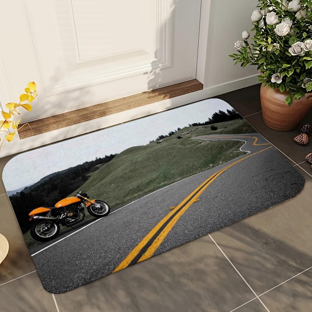1pc Motorcycle GP Mountain Biking Speed Absorbent Mats Anti-Slip Mats Home Decor Supplies Carpets Home Kitchen Floor Mats
