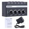 Ammoon HA400 Ultra-compact 4 Channels Mini Audio Stereo Headphone Amplifier with Power Adapter