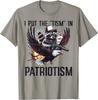 Raccoon Eagle I Put Tism In Patriotism Graphic TShirt Casual Short Sleeve Men Cotton Tee